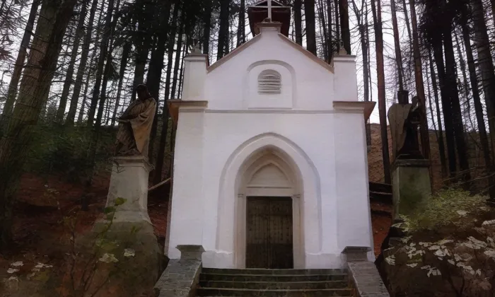 kaple Panny Marie Lurdské (Suchý Důl) – akvarel
