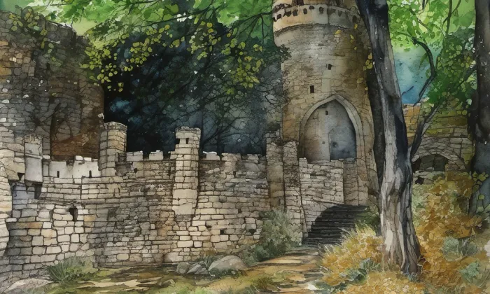 Kokšín – akvarel