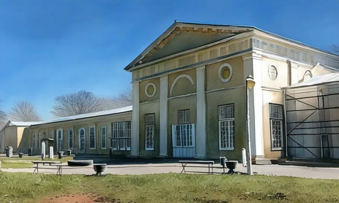 Kolonáda Solného a Lučního pramene – akvarel