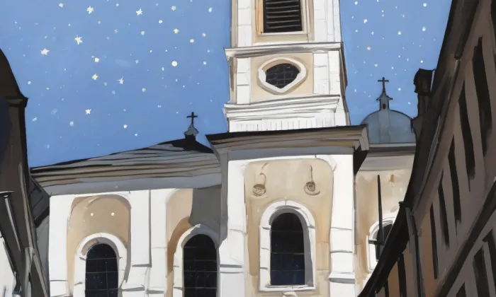 Kostel Narození Panny Marie (Trutnov) – noc