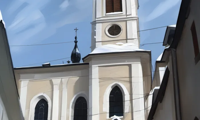 Kostel Narození Panny Marie (Trutnov) – zima