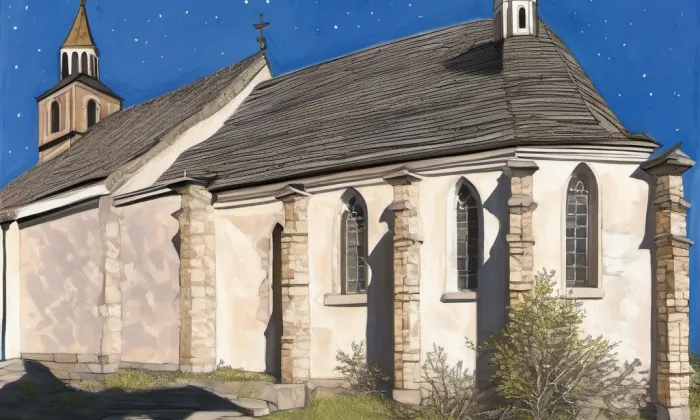 Kostel Nejsvětější Trojice (Klášterec nad Orlicí) – noc