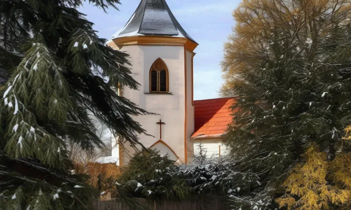 Kostel Panny Marie Sněžné – zima