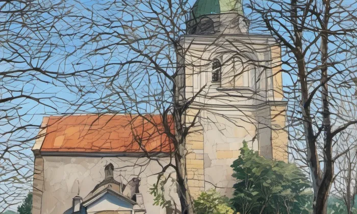 Kostel svaté Kateřiny – léto