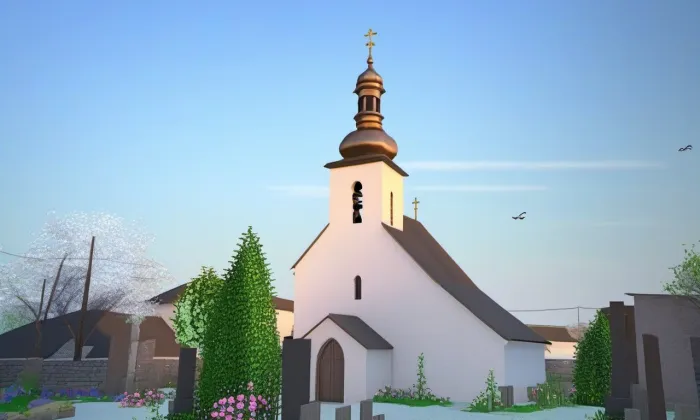 kostel svatých Petra a Pavla (Kojice) – jaro
