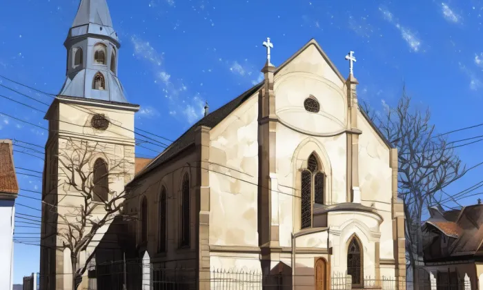 Kostel svatého Jakuba Většího (Srbeč) – noc