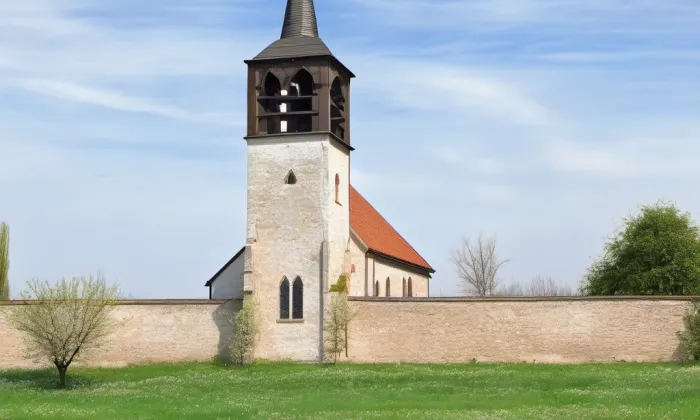 Kostel svatého Martina se zaniklou vsí – jaro