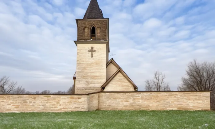 Kostel svatého Martina se zaniklou vsí – zima