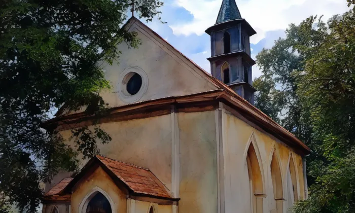 Kostel svatého Michala – akvarel