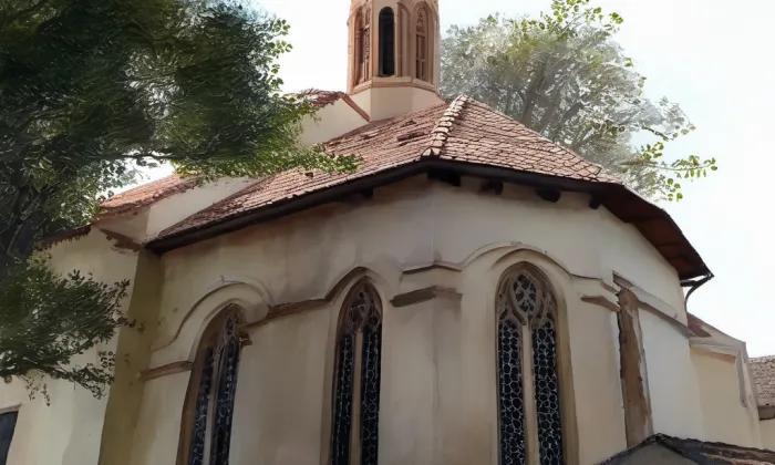 Kostel svatého Vavřince (Černovičky) – akvarel
