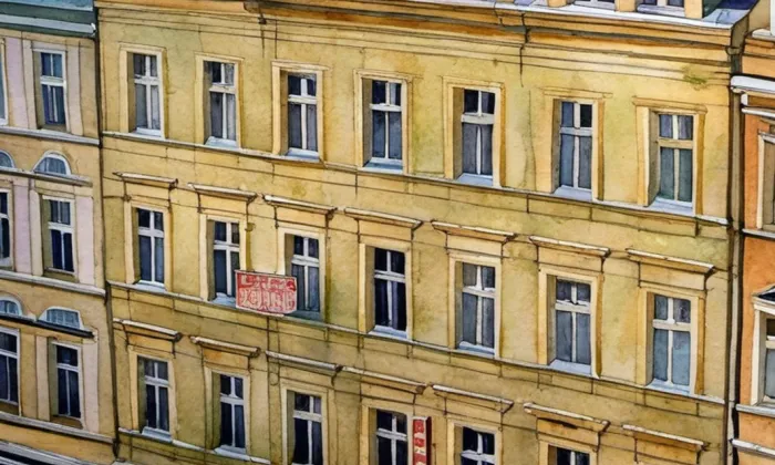 lázeňský dům Paderewski – akvarel