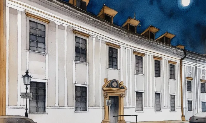 Lichtenštejnský seminář v Kroměříži – akvarel