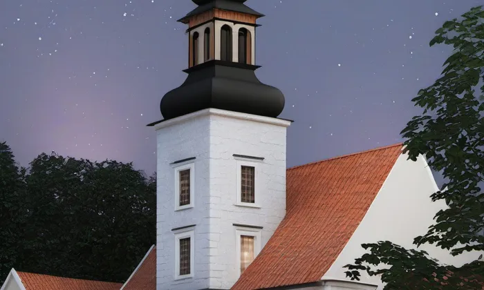 Lomnická radnice – noc
