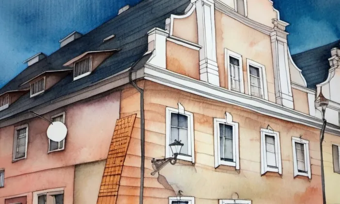 Městský dům (Vidnava, 1000123710) – akvarel