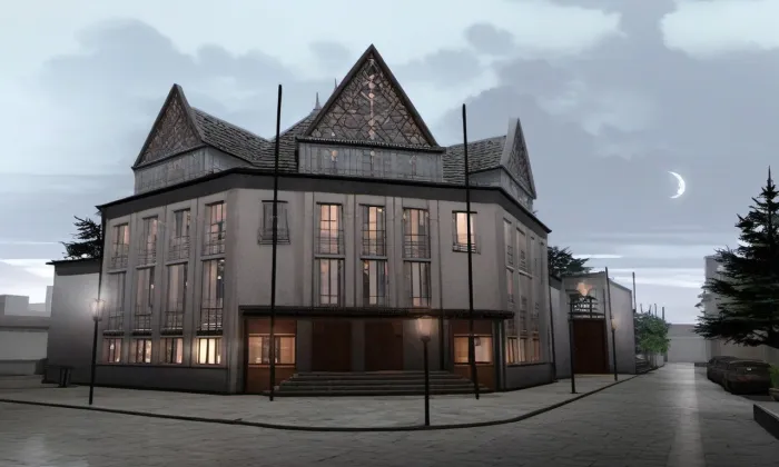 Městské divadlo Krnov – noc