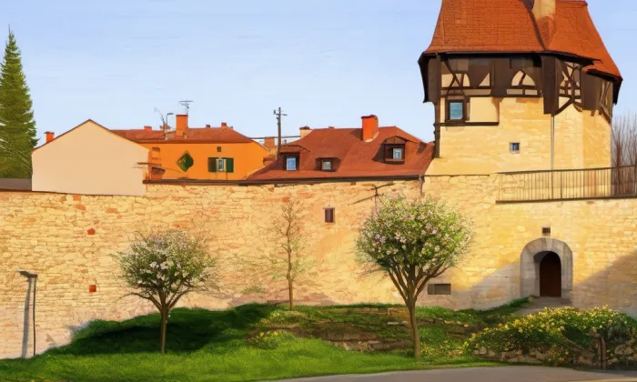 Městské opevnění (Louny) – jaro
