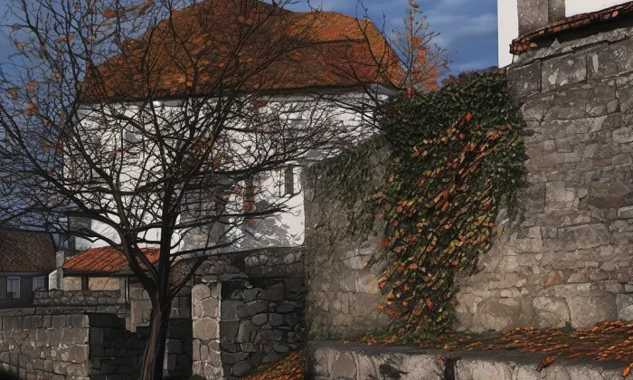 Městské opevnění (Písek) – podzim
