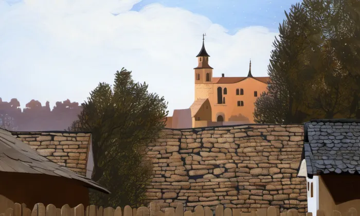Městské opevnění (Poběžovice) – noc