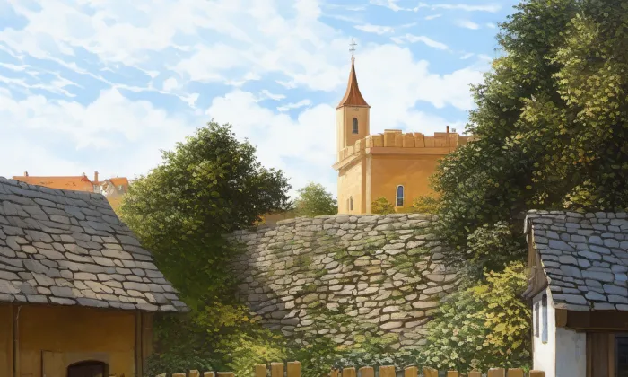 Městské opevnění (Poběžovice) – léto