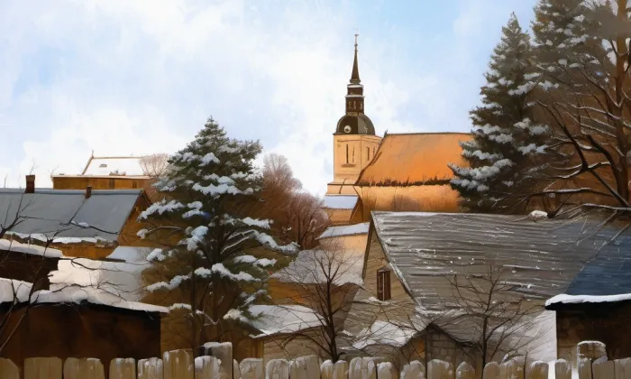 Městské opevnění (Poběžovice) – zima