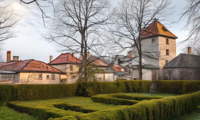 Městské opevnění a Česká brána – zima