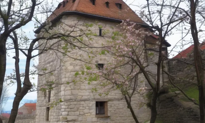 Městské opevnění v Žatci – jaro