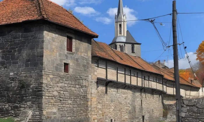 Městské opevnění v Českém Krumlově – podzim