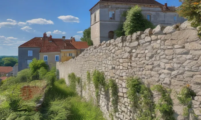 Městské opevnění v Kadani – léto
