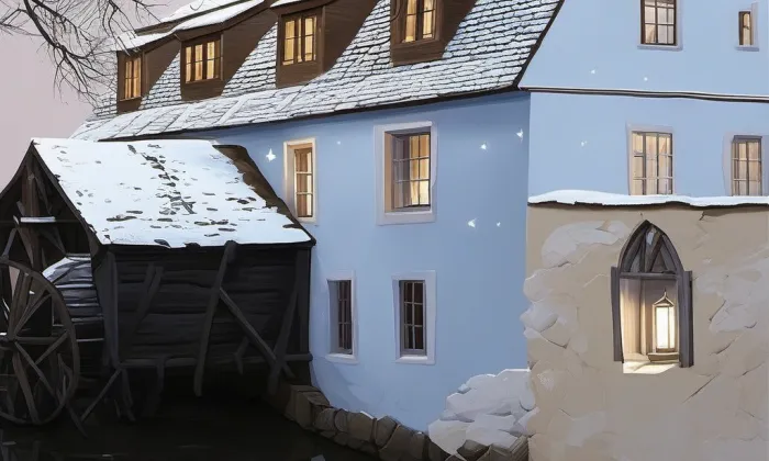 Mlýn Huť – noc