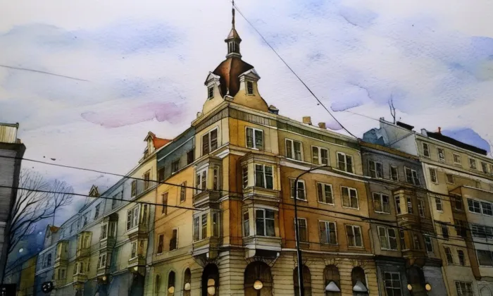 Nerudova 2 – akvarel