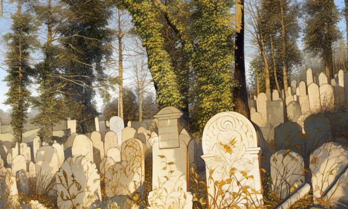 Nový židovský hřbitov v Hostouni – iluminace