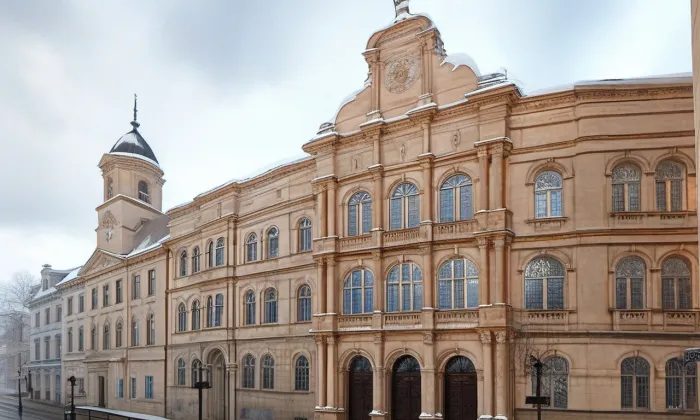 Nová radnice v Teplicích – zima