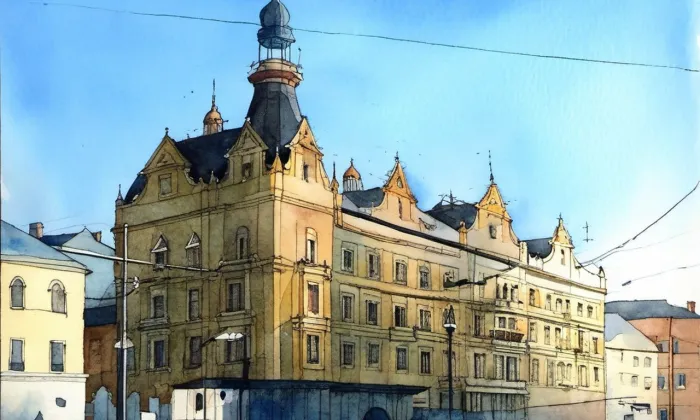 Obchodní a živnostenská komora – akvarel