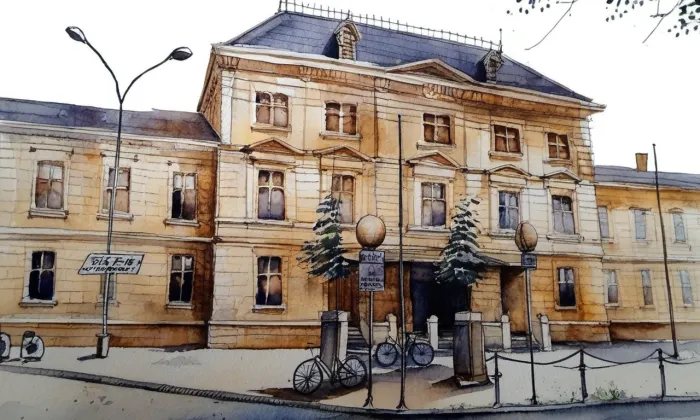 Přerov – akvarel