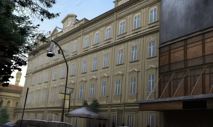 Palác Porgesů z Portheimu – noc