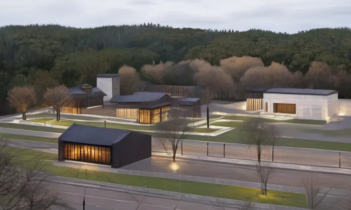 Památník Vojna u Příbrami – noc