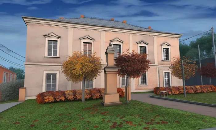 panský dům - majorát v Chlumci nad Cidlinou – podzim