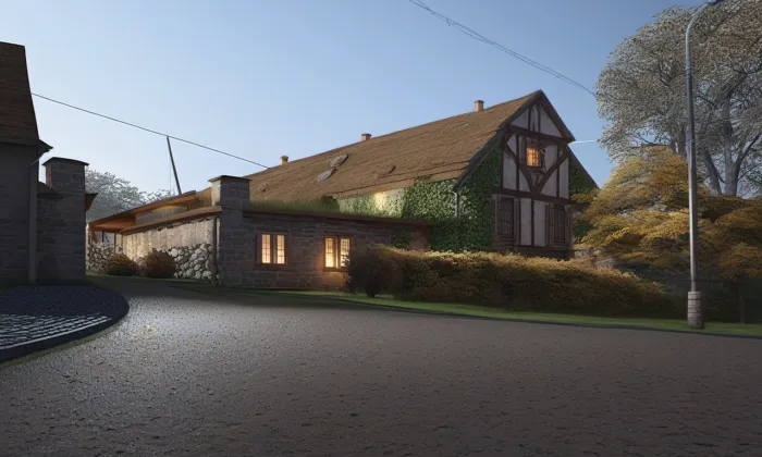 Panský dvůr, Vinoř – noc