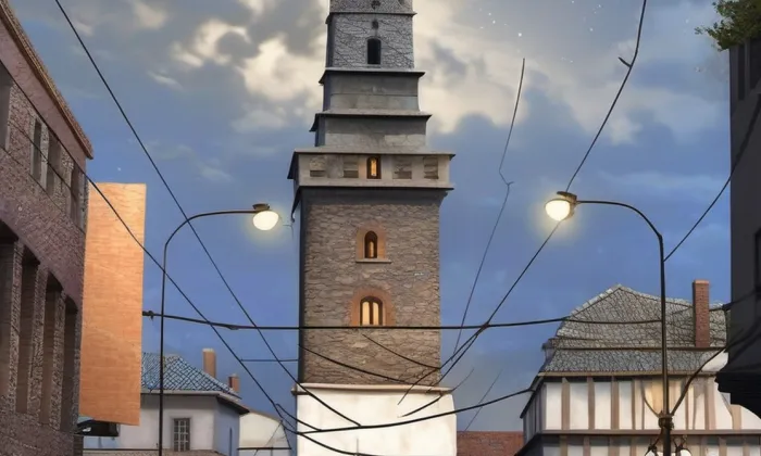 Pardubické městské opevnění se Zelenou bránou – noc