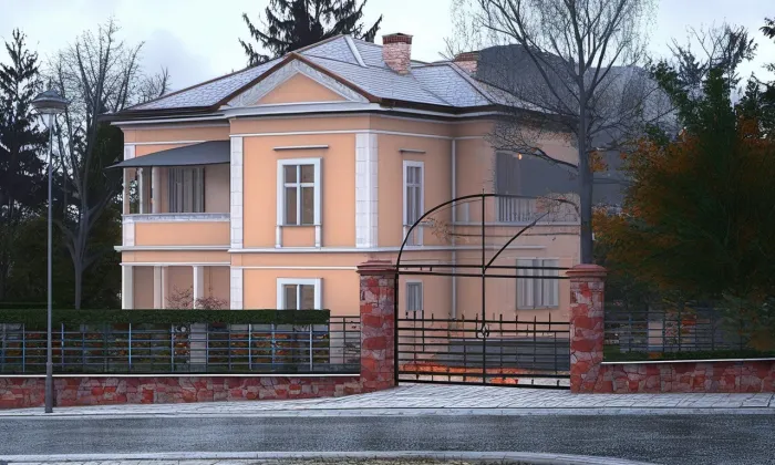 Pelléova vila (Dobřichovice) – podzim