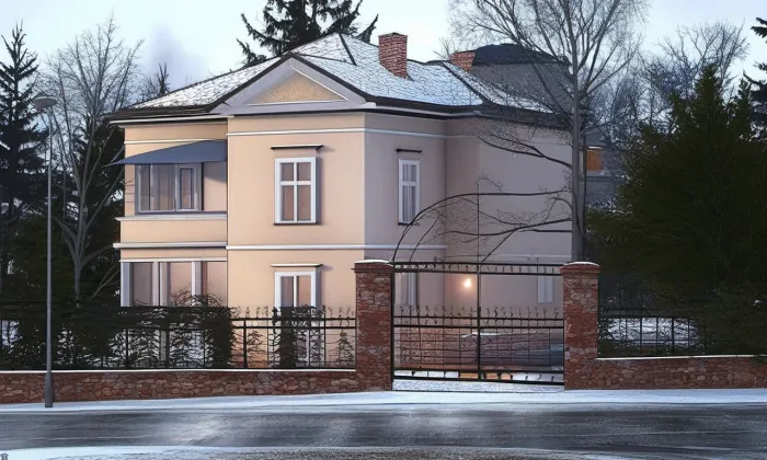 Pelléova vila (Dobřichovice) – zima