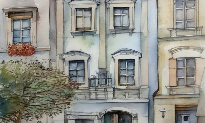 Pernštýnské náměstí 3 – akvarel