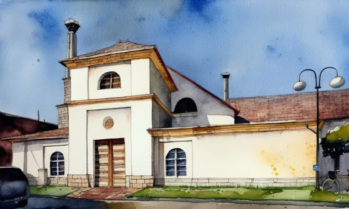 Podorlický pivovar – akvarel