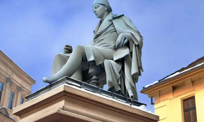 Pomník Josefa Jungmanna – zima