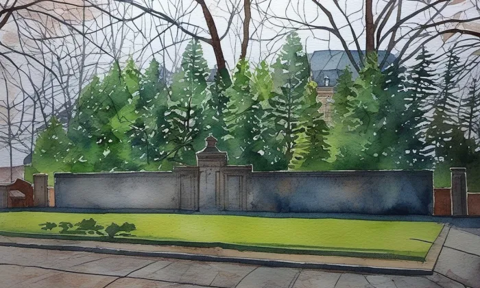 Pomník Osvoboditelům – akvarel