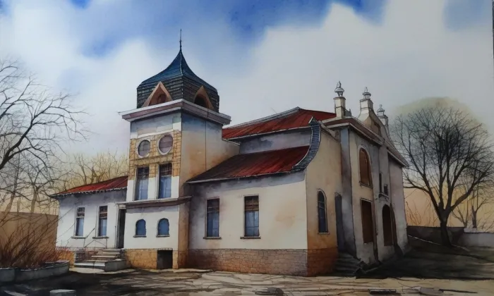 Porcelánka Karla Knolla - vzorkovna – akvarel