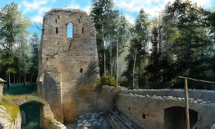 Rabštejnek – akvarel