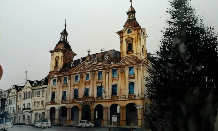 Radnice (Vnitřní Město) – akvarel