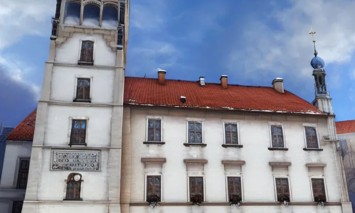 radnice v Třeboni – zima