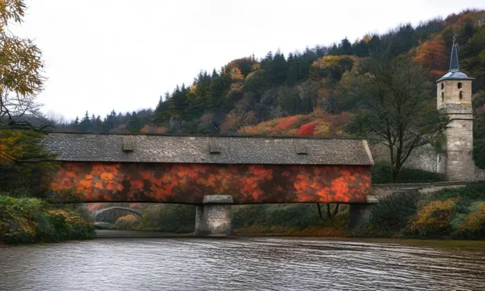 Radošovský most – podzim